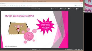 still image from the cervical awareness webinar.