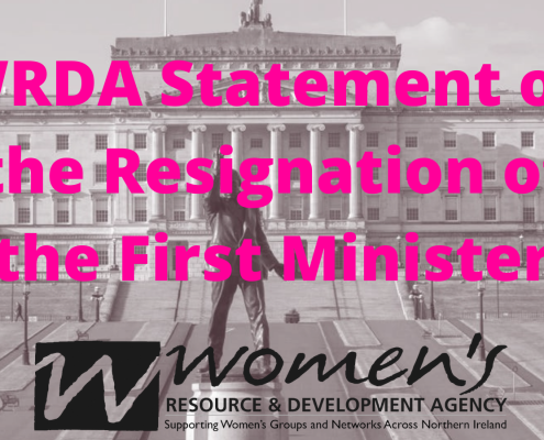 WRDA statement on the resignation of the first minister.