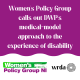 Women's Policy Group calls out DWP's medical-model approach to the experience of disability