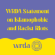 WRDA Statement on Islamophobic and Racist Riots.